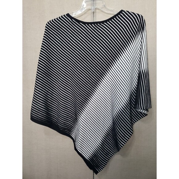 Chico's Cotton Ombre Knit Pleated Poncho Size L/XL - Picture 3 of 7